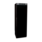 Melns apģērbu žāvēšanas skapis Nimo Easy Dryer 1900 ar sudraba detaļām un vertikālu formu, 6 kg jauda.