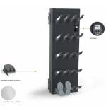 Apavu žāvētājs TANTUM Boot, melnā krāsā, ar 10 plauktiem un digitālo vadību, paredzēts 5-40 pāriem.