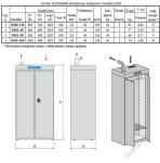 Apģērbu žāvēšanas skapis IZOTREMA SSO-80, pelēks, ar ventilācijas izvadu un divām durvīm.