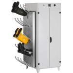 Apģērbu žāvēšanas skapis OSMA KTS 2000 Ideal, balts, ar metāla durvīm un izliektām žāvēšanas kājām.