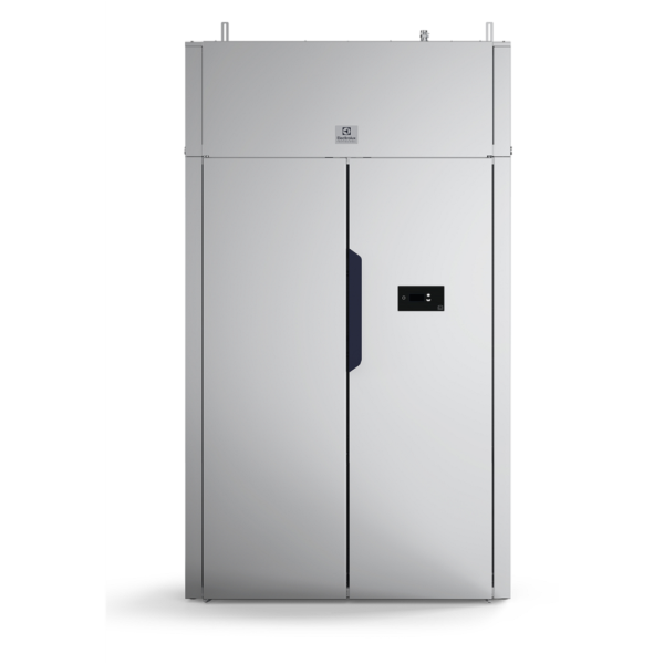 Balts apģērbu žāvēšanas skapis Electrolux DC6-8HP ar siltumsūkni, divām durvīm un digitālo paneli.